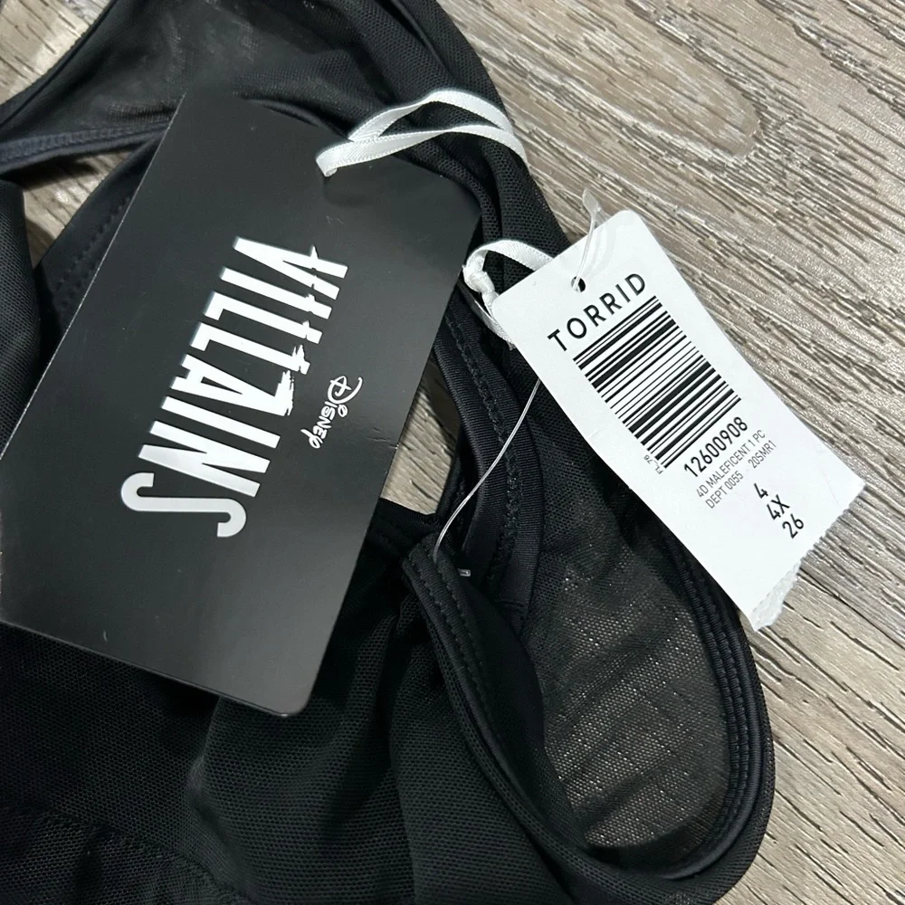 Torrid Women’s Plus Size 4X Black Flame Maleficent Disney Villian Swim  Dress - Picture 7 of 7